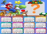 Calendário 2023 Super Mario Editar Moldura Grátis