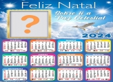 CalendÃ¡rio 2024 Feliz Natal Sobre Ti a Paz Celestial Imprimir Foto Moldura