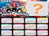 Calendário 2024 Power Rangers Montagem de Foto Gratuita