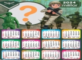 Colagem Moldura Online Calendário 2024 Militar Infantil