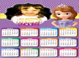 Calendário 2018 Princesa Sofia