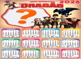 Calendário 2026 Como Treinar o seu Dragão Colagem de Fotos