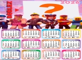 Calendário 2026 Roblox Cor-de-Rosa Fazer Colagem Grátis