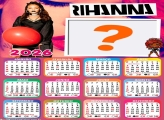 Calendário 2026 Rihanna Foto Moldura
