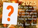 Moldura Feliz 2025 para Família Montagem Online