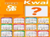 Calendário 2026 Kwai Montar Foto Grátis