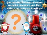 Corações de Amor e Paz Feliz Natal Montagem de Fotos