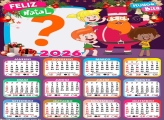 Calendário 2026 Papai Noel Bita Emoldurar Foto Online