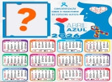 Calendário 2026 Campanha Abril Azul Emoldurar Foto Online
