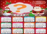 Calendário 2023 Feliz Natal Papai Noel Cute para Imprimir