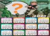 Calendário 2023 Colagem de Foto Grátis Militar Tema