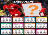 Calendário 2023 Personalizado Sadio Mané Jogador