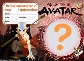 Convite Avatar A Lenda de Aang