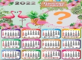 Calendário 2022 Flamingo Tropical Tema Online