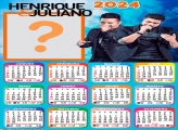 Calendário 2024 Montagem de Foto Gratuita Henrique e Juliano