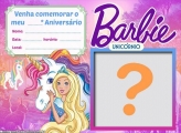 Convite Barbie Unicórnio