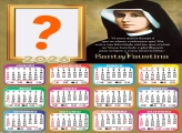 Calendário 2026 Santa Faustina para FotoMontagem