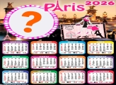 Calendário 2026 Paris Foto Moldura