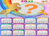 Calendário 2023 Unicórnio Dourado Montar e Imprimir