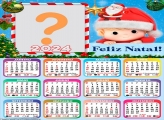 Calendário 2024 Feliz Natal Menino Noel Infantil Papai Noel