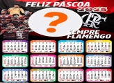Foto Calendário 2025 Feliz Páscoa Flamengo Mengão Moldura