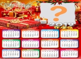 Calendário 2019 Moldura Feliz Natal