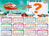 Calendário 2026 União e Alegria Feliz Natal Montar Foto Grátis