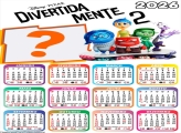 Calendário 2026 Divertidamente 2 Foto Montagem