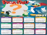 Calendário 2021 Pica Pau para Colar Foto