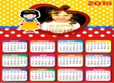 Calendário 2018 Branca de Neve Cute