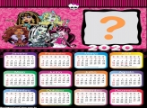 Calendário 2020 Monster High Moldura