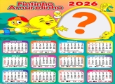 Calendário 2026 Pintinho Amarelinho Galinha Pintadinha Emoldurar Foto Online