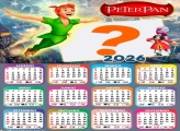 Calendário 2026 Peter Pan Foto Moldura