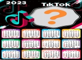 Calendário 2023 para FotoMontagem Tik Tok