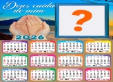 Foto Calendário 2026 Deus Cuida de Mim Grátis