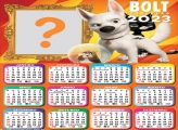 Calendário 2023 Bolt Super Cão Foto Colagem