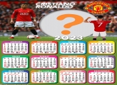 Calendário 2023 Cristiano Ronaldo Manchester United Colagem