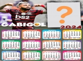 Calendário 2024 Fazer Montagem Grátis Gabigol Flamengo