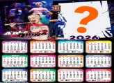 Calendário 2026 Arlequina Foto Moldura