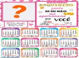 Calendário 2026 Se eu não Apaixonasse Foto Colagem