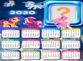 Calendário 2020 dos Pôneis Moldura