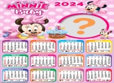 Colagem de Foto Online CalendÃ¡rio 2024 Minnie Baby