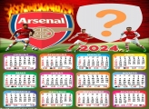 Calendário 2024 Time de Futebol Arsenal Criar Online