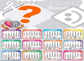 Calendário 2026 Campanha Janeiro Branco Foto Moldura