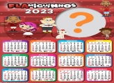 Calendário 2023 Flamiguinhos Moldura Online