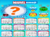 Calendário 2026 Marvel Emoji Emoldurar Foto Online