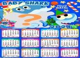 Calendário 2024 Feliz Natal Baby Shark para Fotos Online