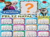 Criar Online Foto Moldura Calendário 2023 Feliz Natal Frozen