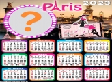 Calendário 2023 Paris Tema Montagem de Fotos Grátis Online