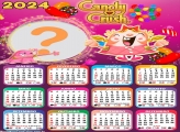 Calendário 2024 Candy Crush para FotoMontagem